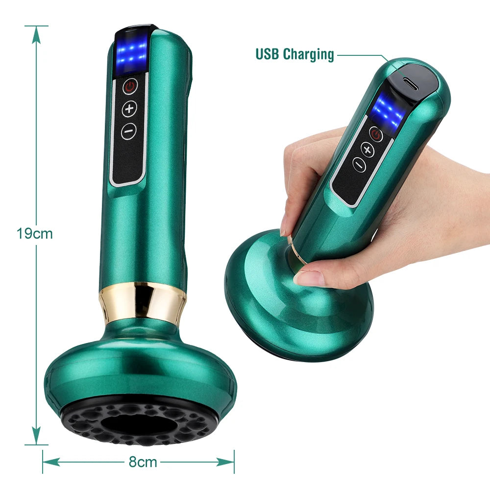 Smart Vacuum Massage Jars Rechargeable Cupping Device Infrared Red Light Warm Compress Body Back Shoulder Chinese Suction Cups