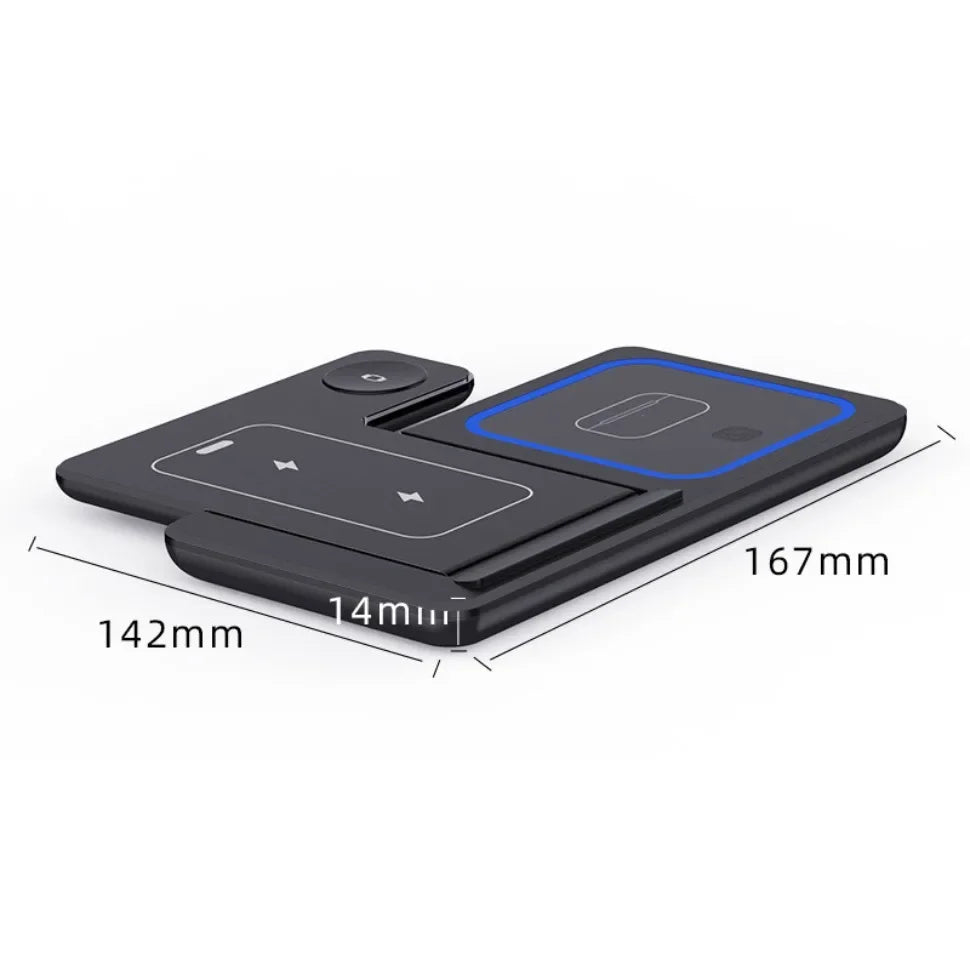 3 in 1 30W Foldable Wireless Charging Station for iPhone 16 15 14 13 12 Pro Max iWatch Ultra Airpods Pro Fast Charger Stand Dock