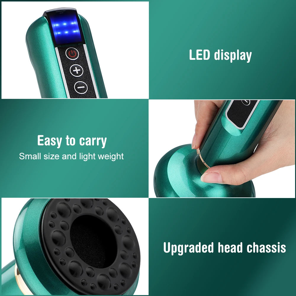 Smart Vacuum Massage Jars Rechargeable Cupping Device Infrared Red Light Warm Compress Body Back Shoulder Chinese Suction Cups