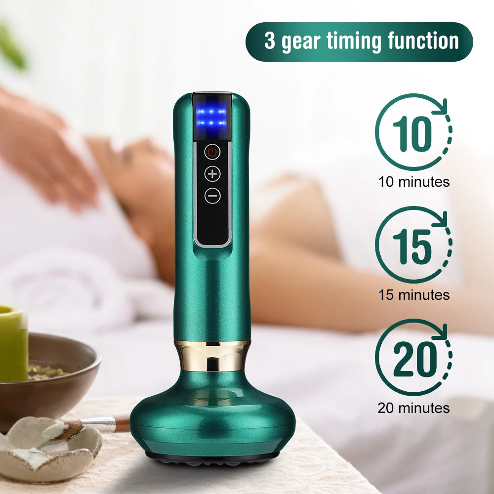 Smart Vacuum Massage Jars Rechargeable Cupping Device Infrared Red Light Warm Compress Body Back Shoulder Chinese Suction Cups