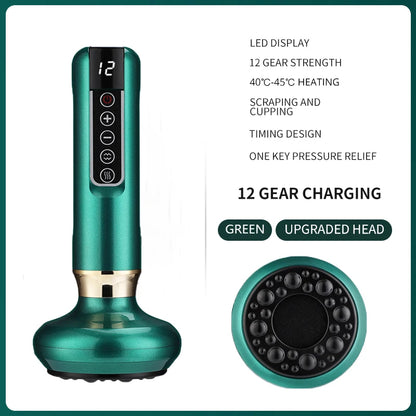 Smart Vacuum Massage Jars Rechargeable Cupping Device Infrared Red Light Warm Compress Body Back Shoulder Chinese Suction Cups