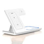 Wireless Charger Stand 3 in 1 30W LED Foldable Wireless Charger For iPhone 16 15 Pro Max iWatch 8 7 Airpods Charge Dock Station